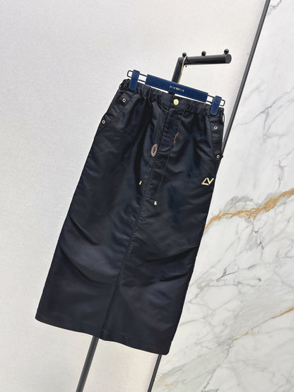 26ss Drawstring cargo skirt