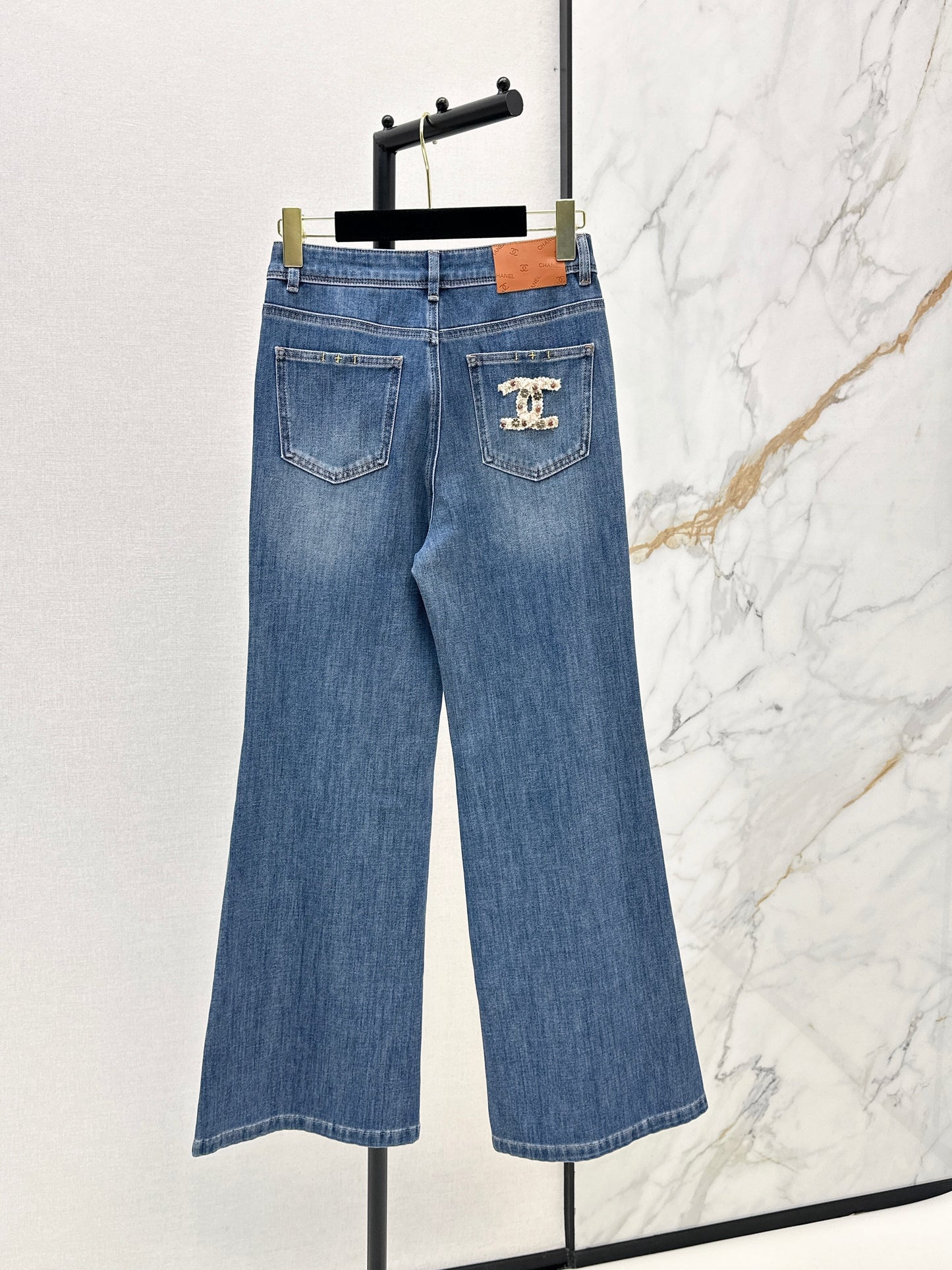 26ss High-waisted wide-leg jeans