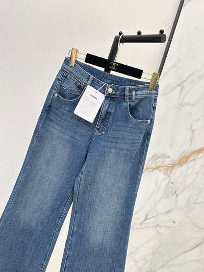 26ss High-waisted wide-leg jeans