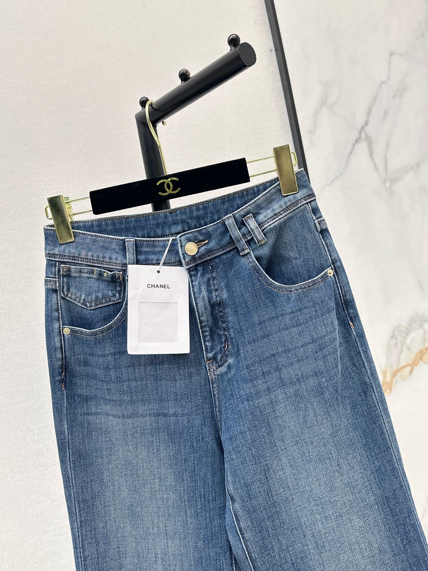 26ss High-waisted wide-leg jeans