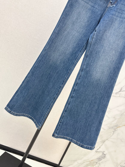 26ss High-waisted wide-leg jeans
