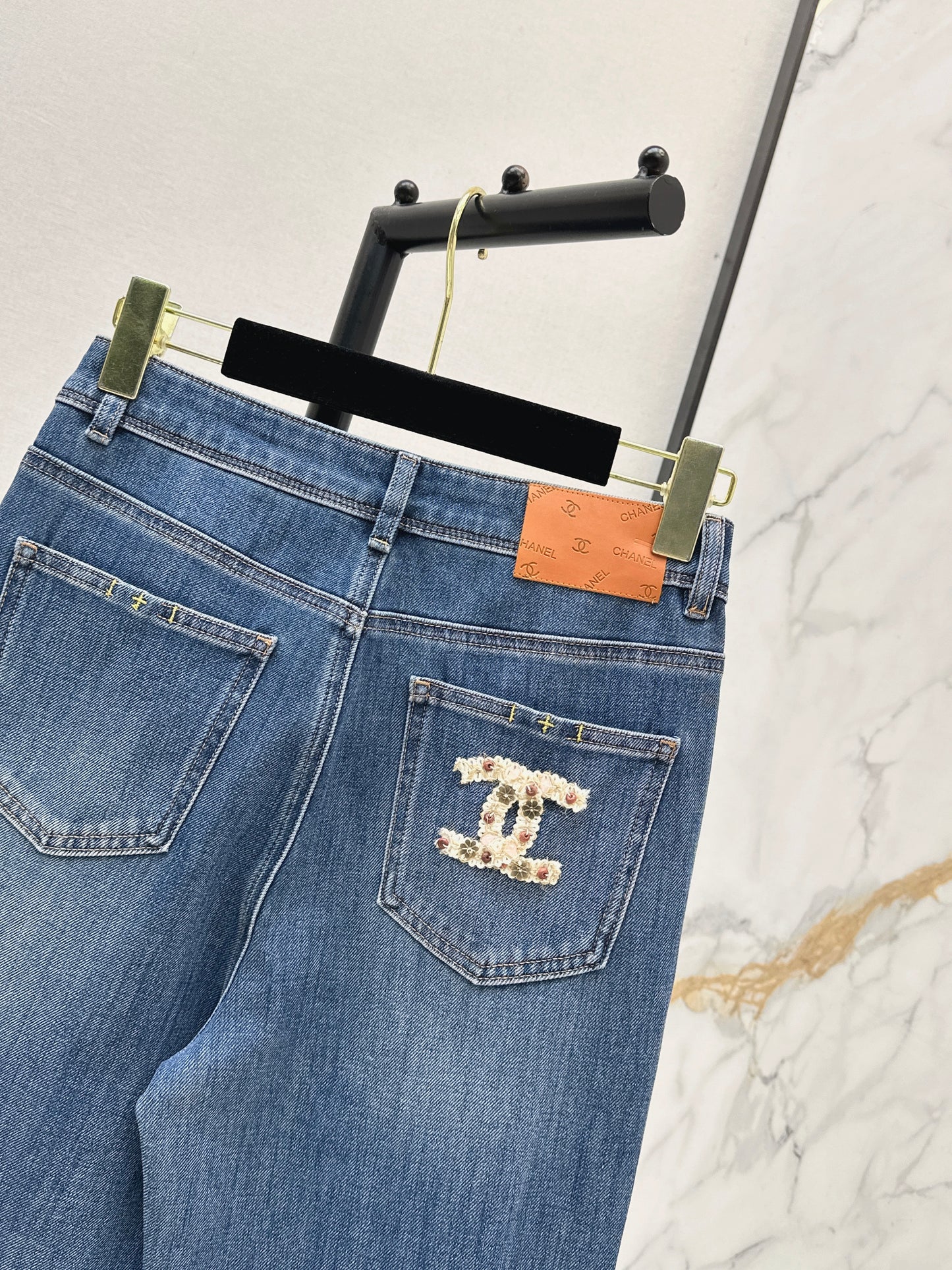 26ss High-waisted wide-leg jeans