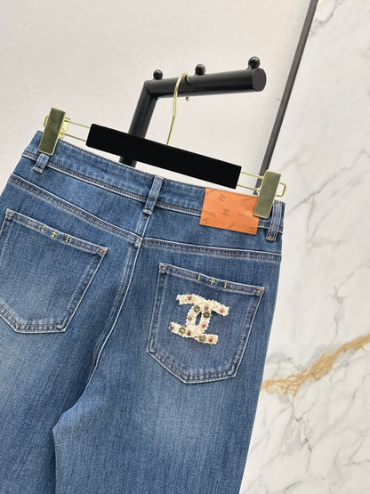 26ss High-waisted wide-leg jeans