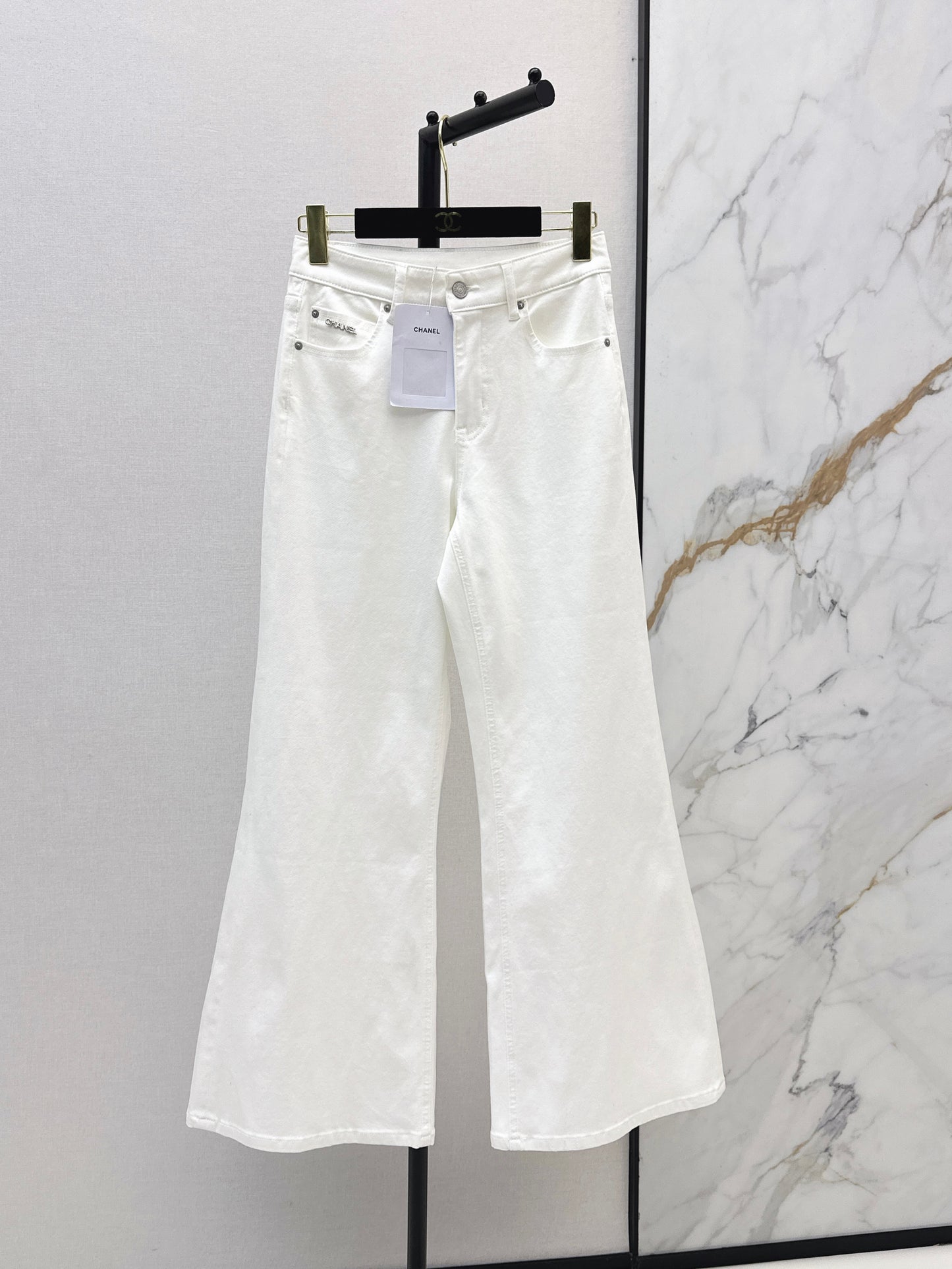 26ss High-waisted wide-leg jeans