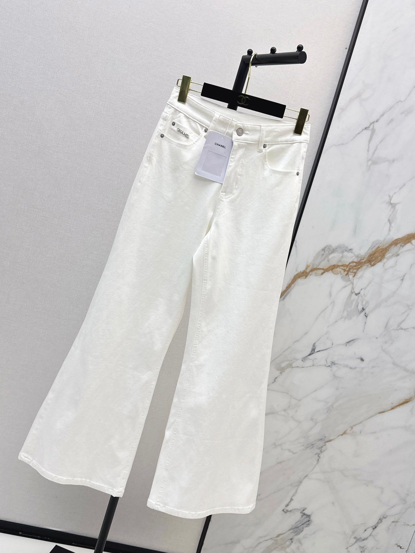 26ss High-waisted wide-leg jeans