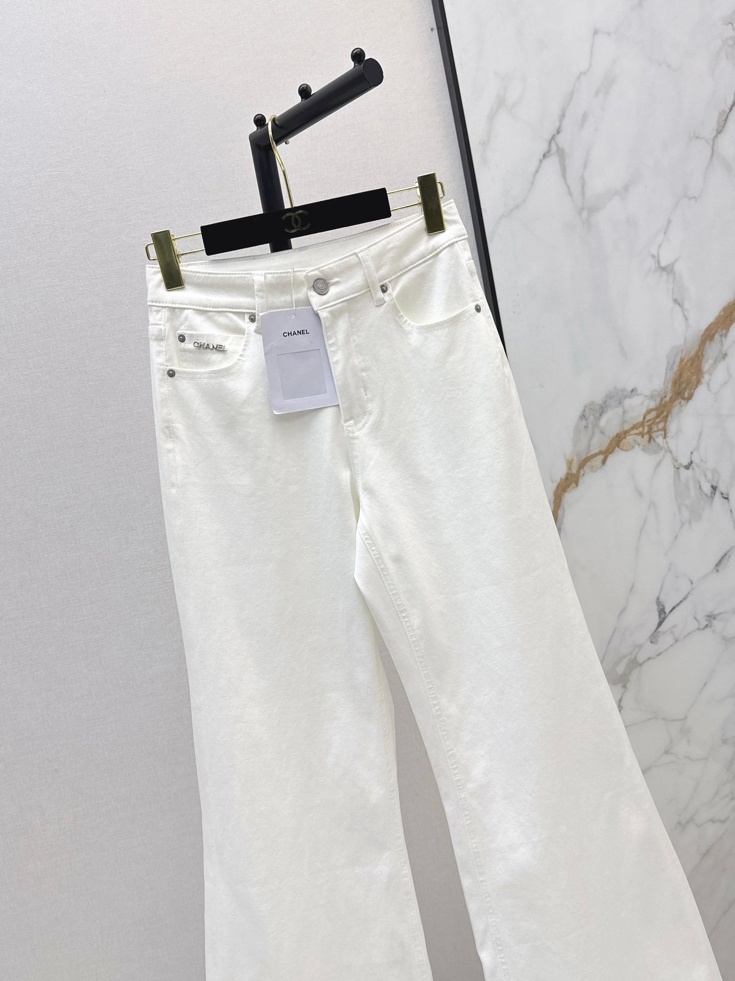 26ss High-waisted wide-leg jeans