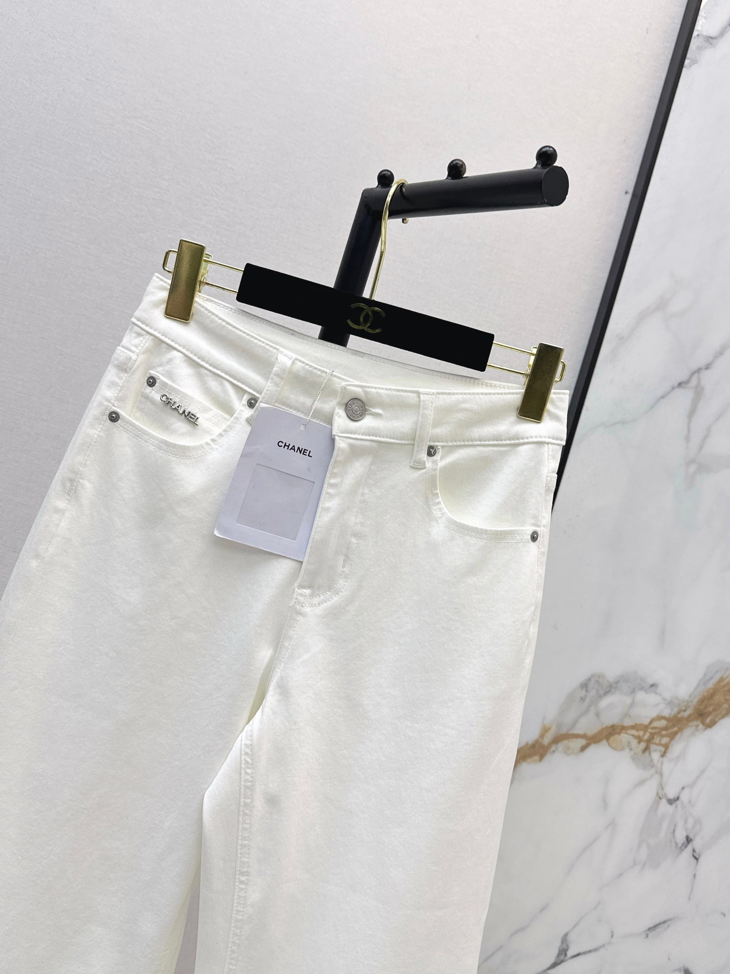 26ss High-waisted wide-leg jeans