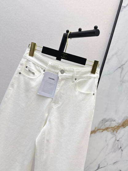 26ss High-waisted wide-leg jeans