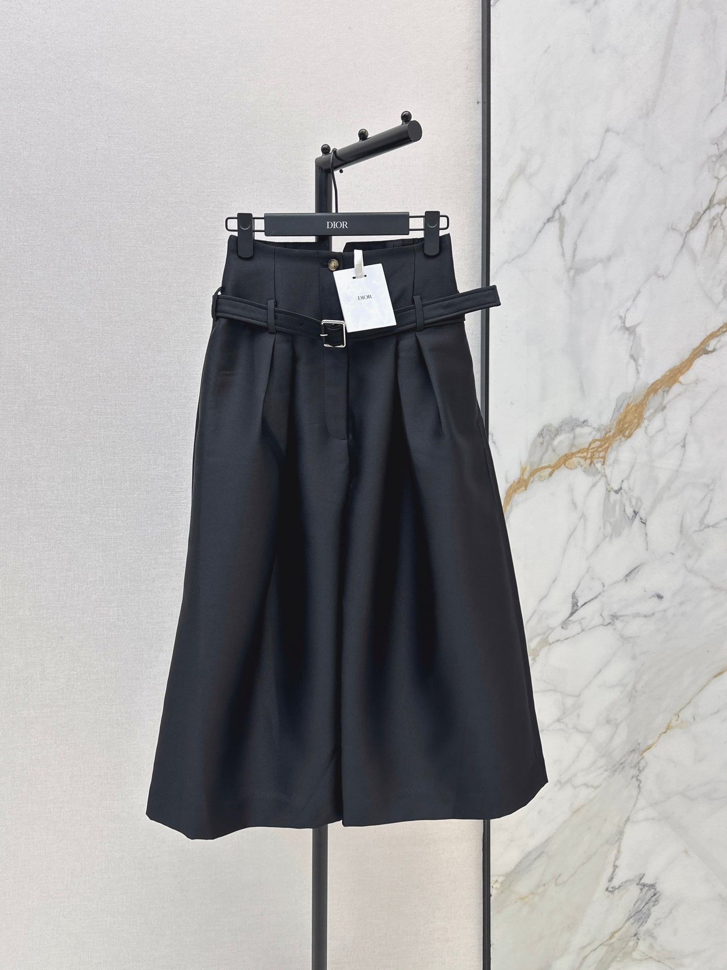 26ss High-waisted cropped wide-leg pants