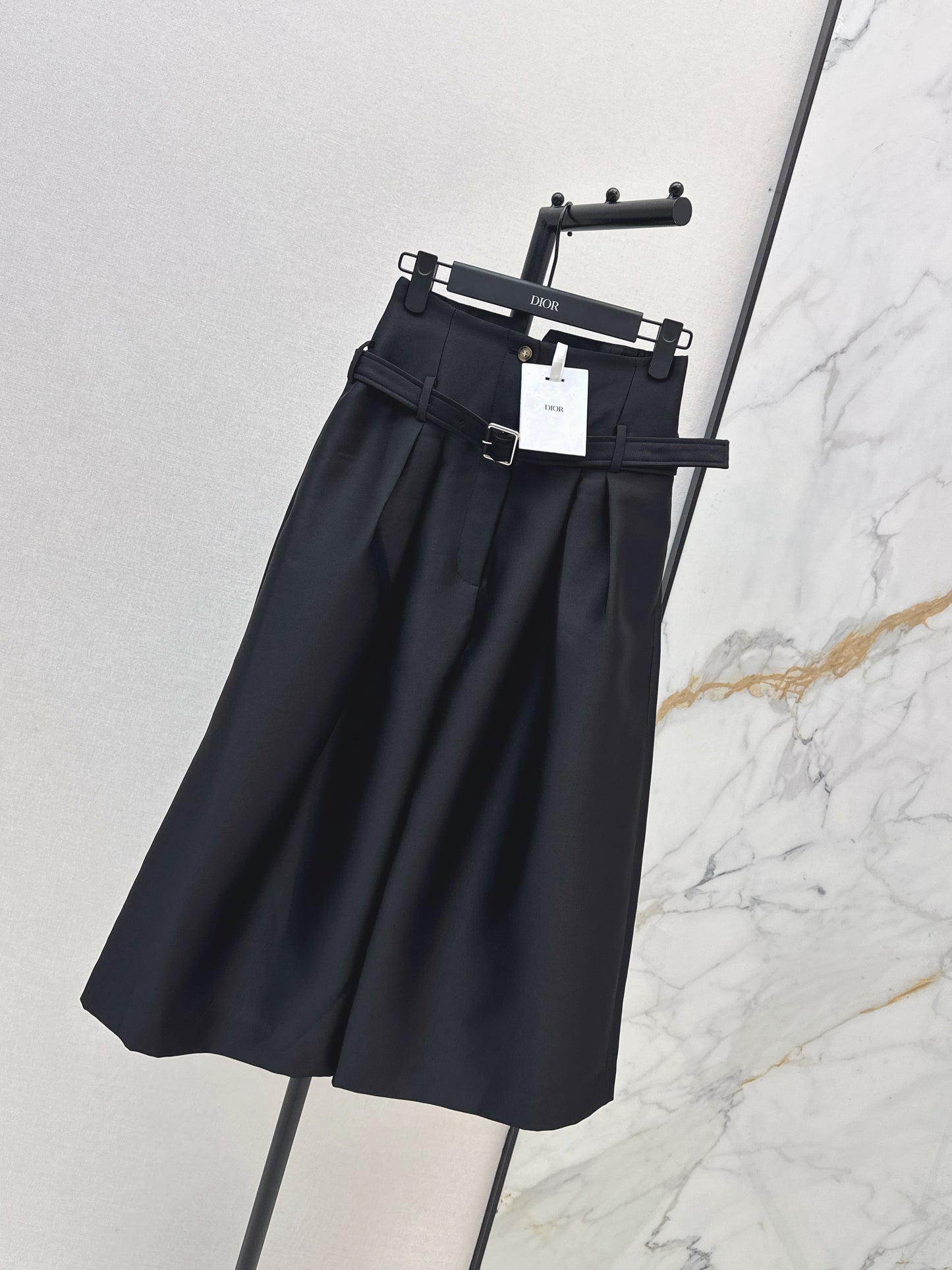 26ss High-waisted cropped wide-leg pants