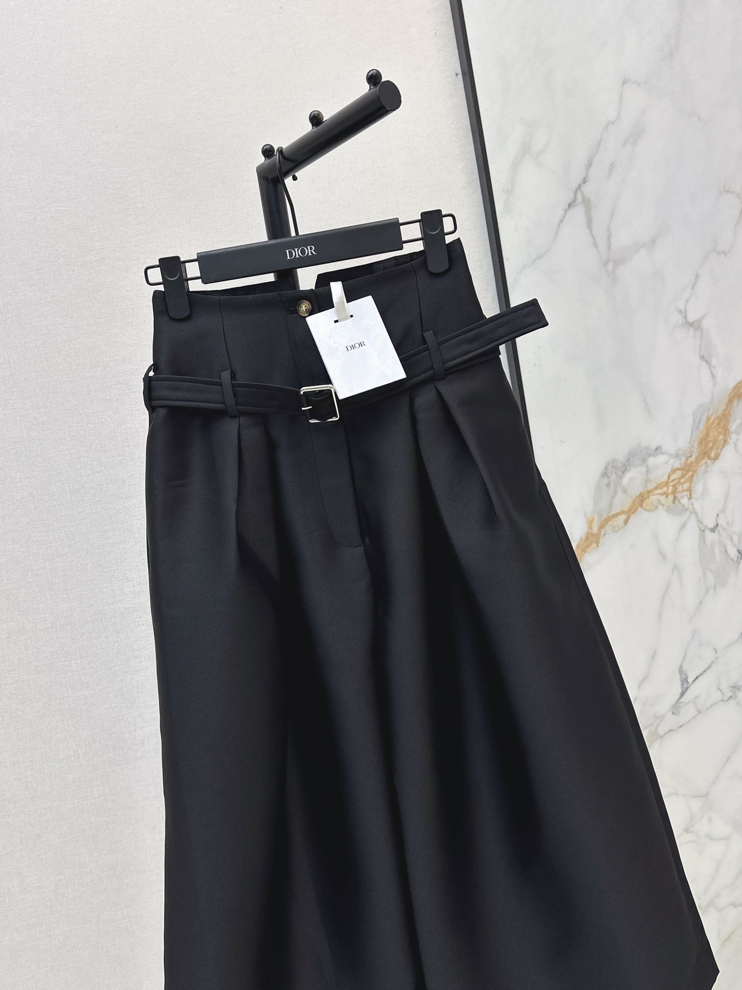 26ss High-waisted cropped wide-leg pants