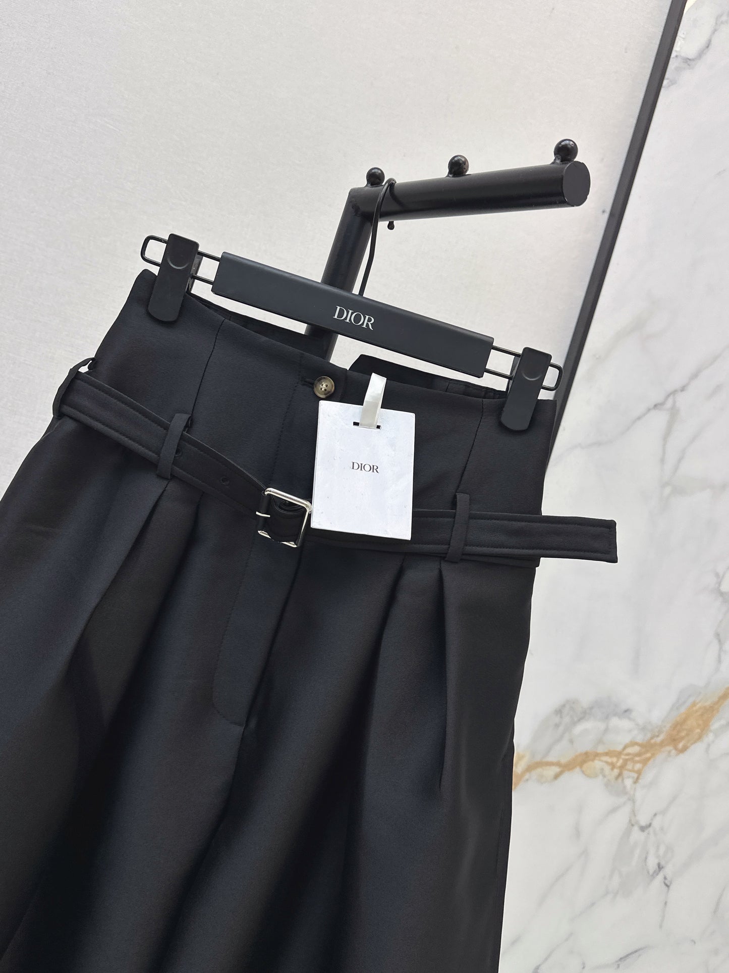 26ss High-waisted cropped wide-leg pants
