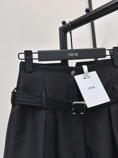 26ss High-waisted cropped wide-leg pants