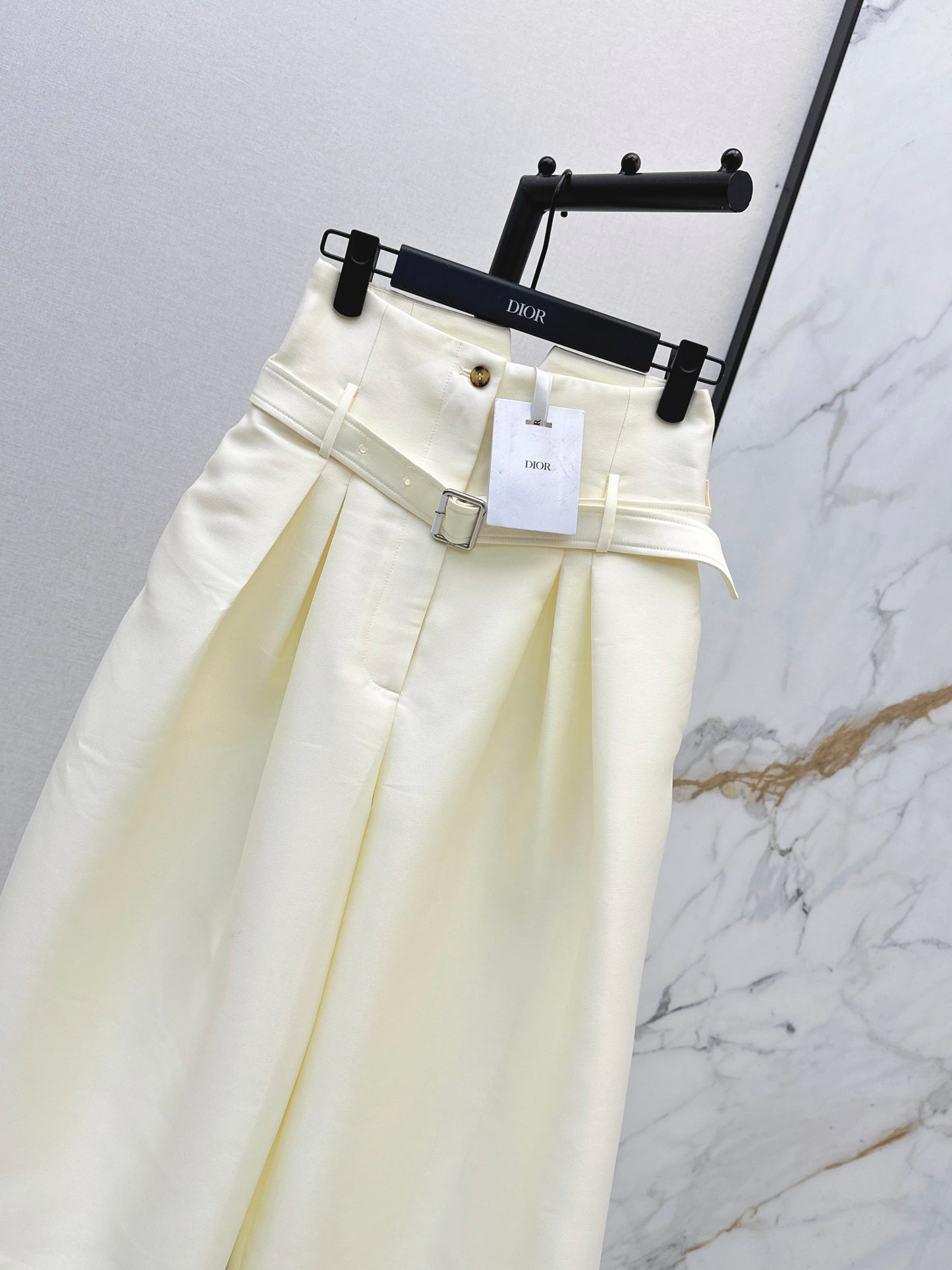 26ss High-waisted cropped wide-leg pants