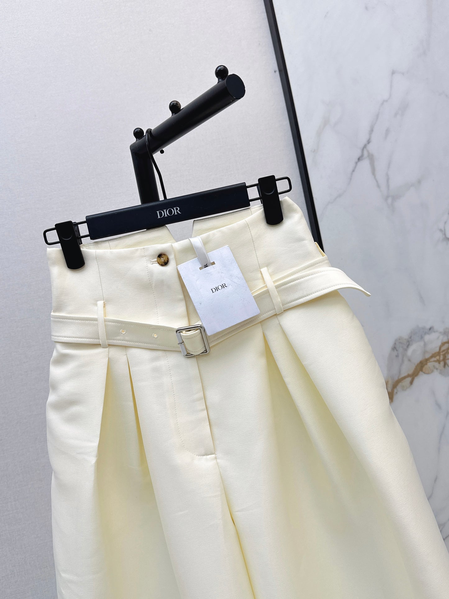 26ss High-waisted cropped wide-leg pants