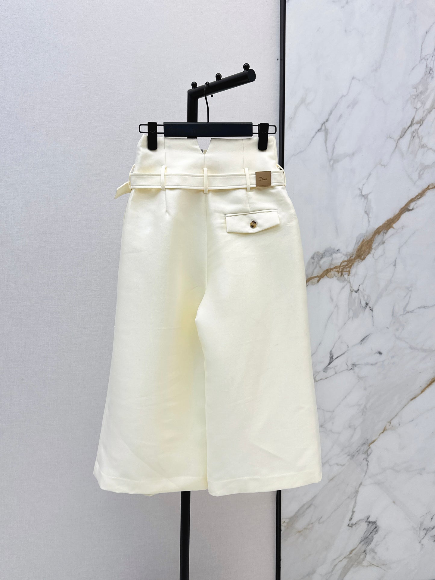 26ss High-waisted cropped wide-leg pants