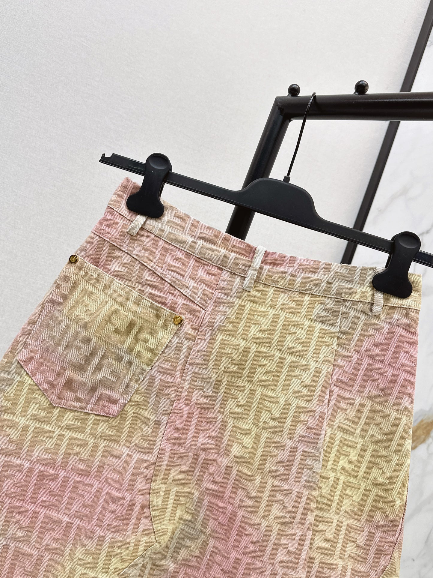 26ss Jacquard Denim Midi Skirt