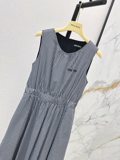 26ss Striped sleeveless dress