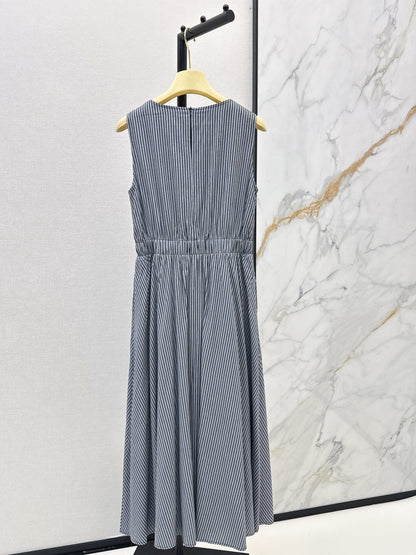 26ss Striped sleeveless dress