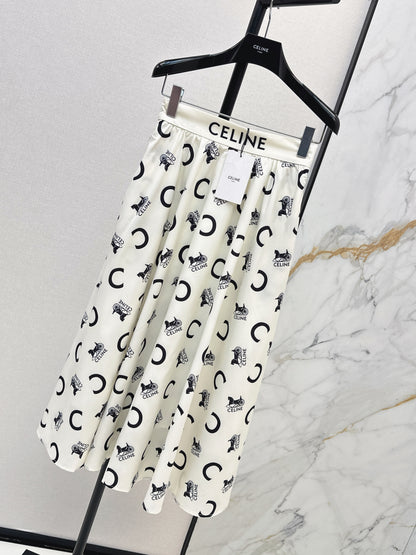 26ss Awn-Shaped High-Waisted Skirt