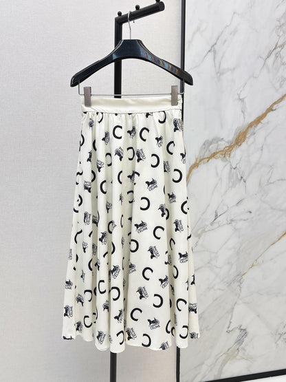 26ss Awn-Shaped High-Waisted Skirt