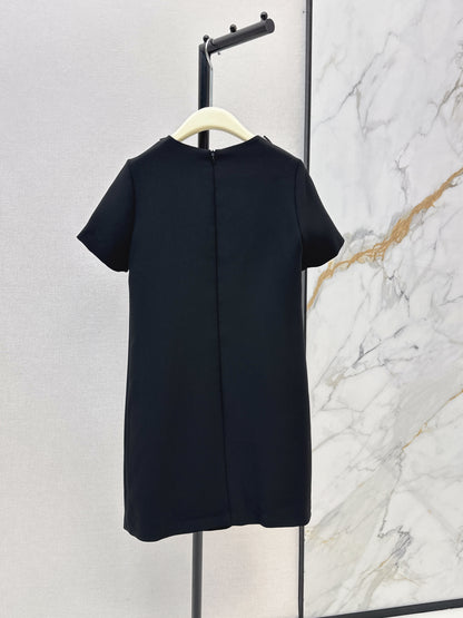 26ss Bow-embellished rhinestone dress