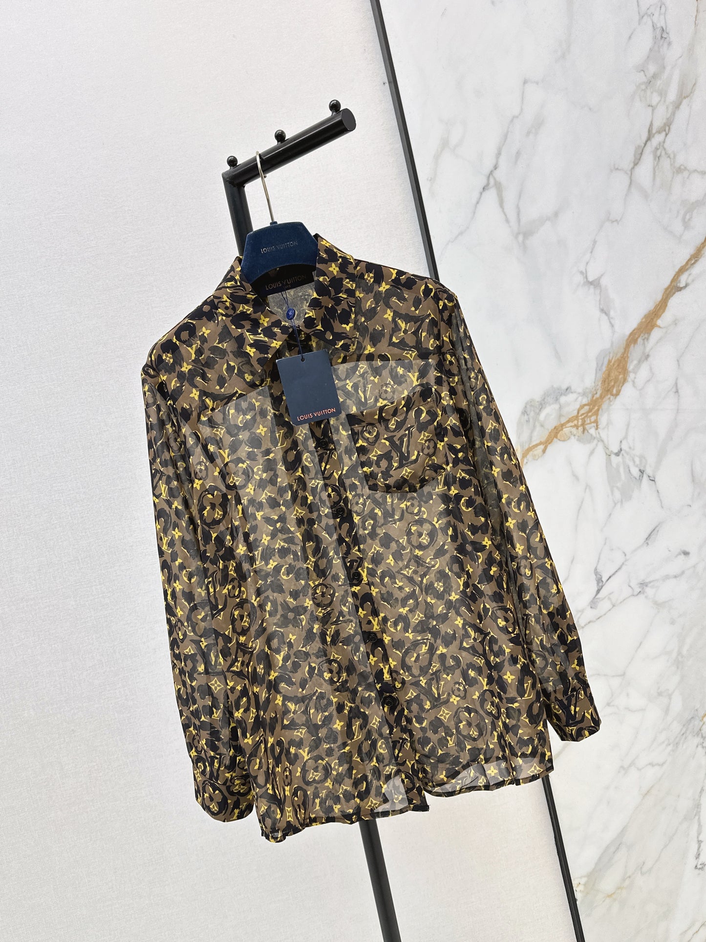 26ss Leopard print loose-fitting sun-protective shirt