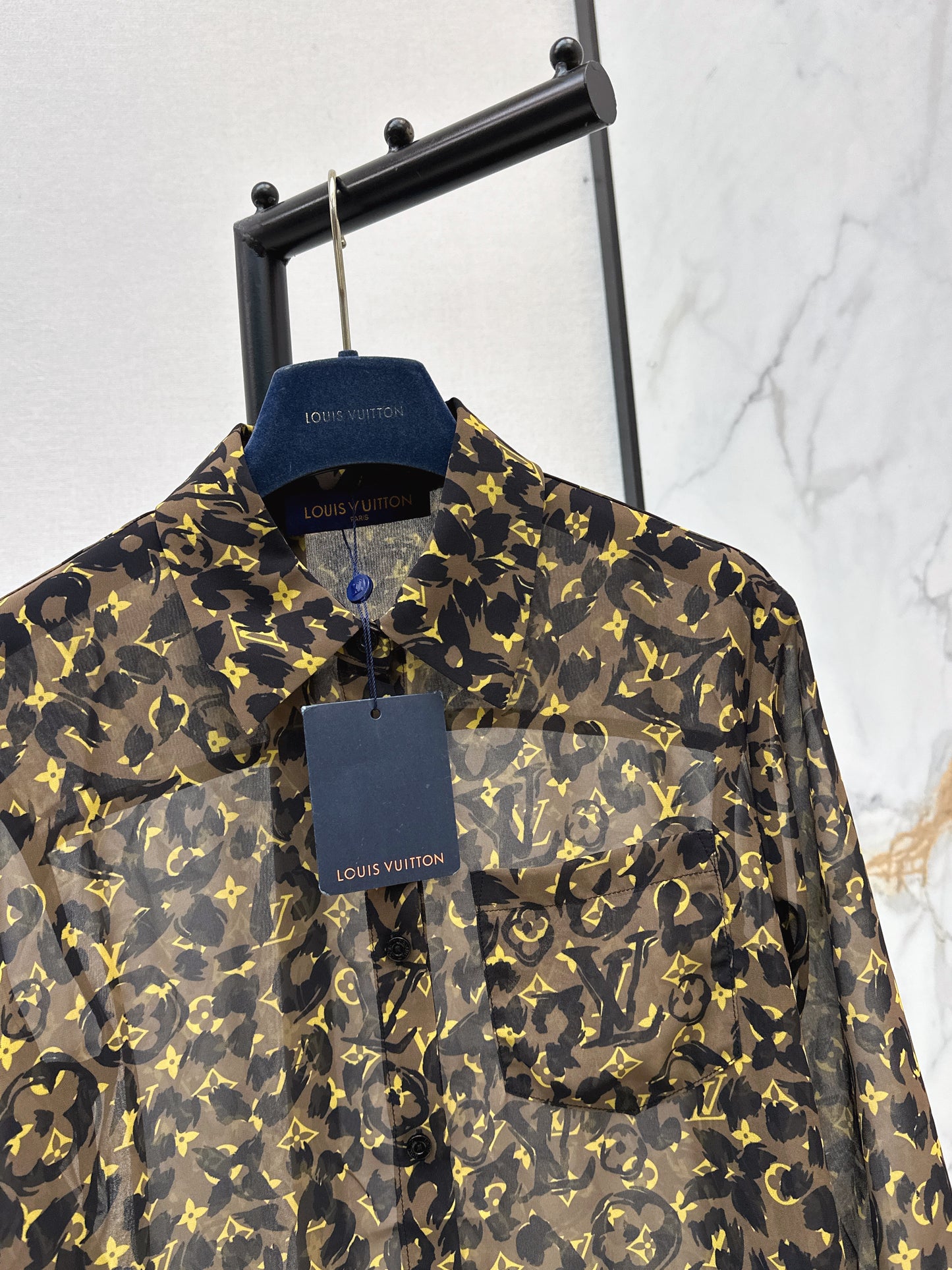 26ss Leopard print loose-fitting sun-protective shirt