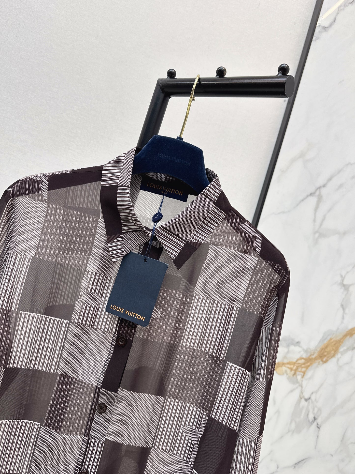 26ss Checkered print loose-fitting sun-protective shirt