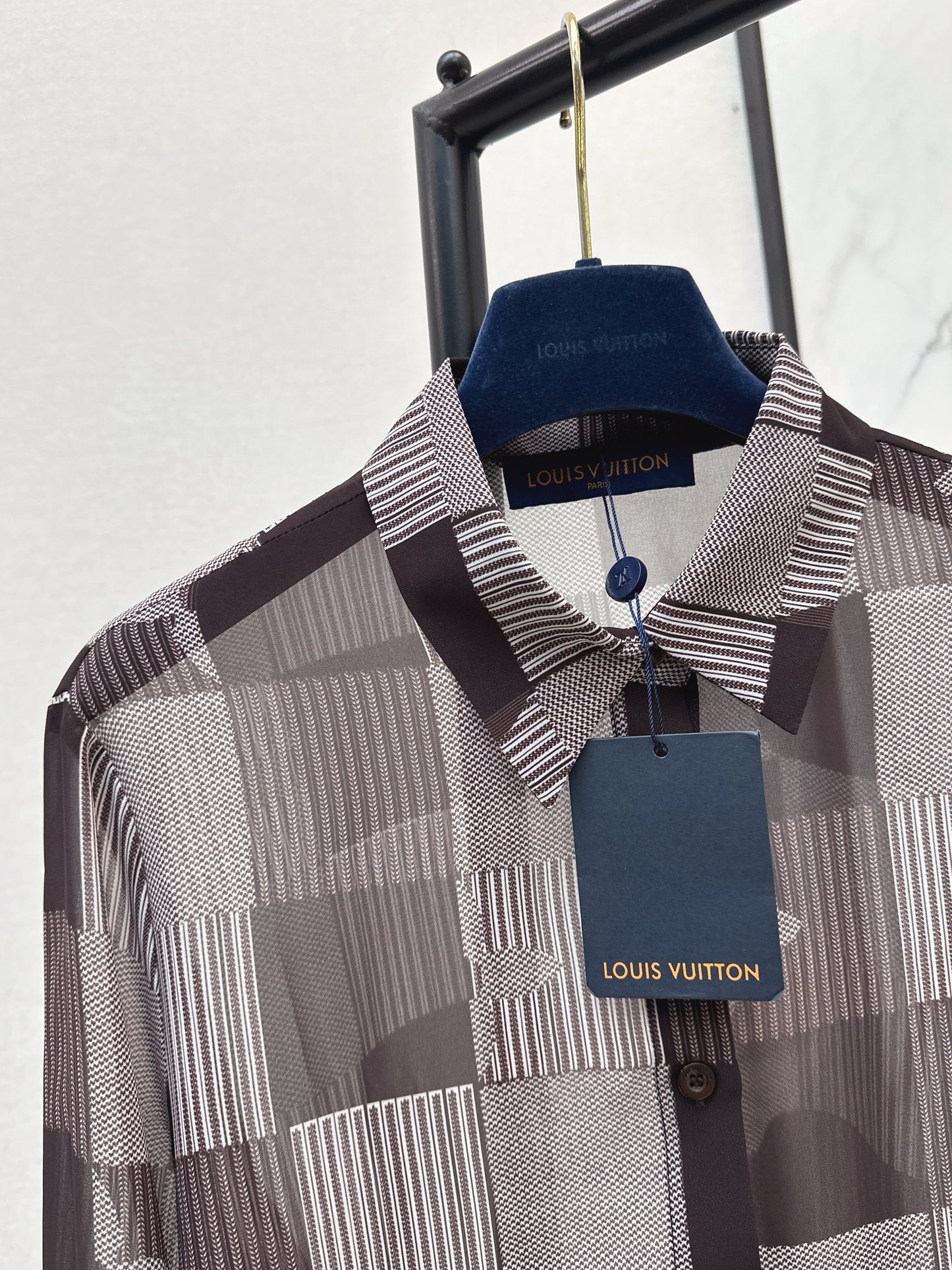26ss Checkered print loose-fitting sun-protective shirt