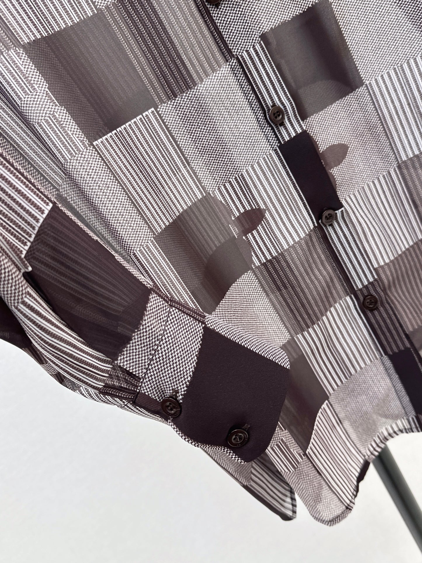 26ss Checkered print loose-fitting sun-protective shirt