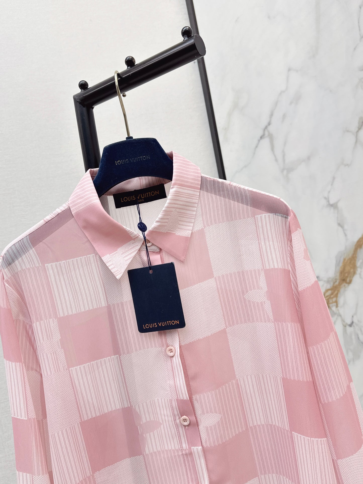 26ss Checkered print loose-fitting sun-protective shirt