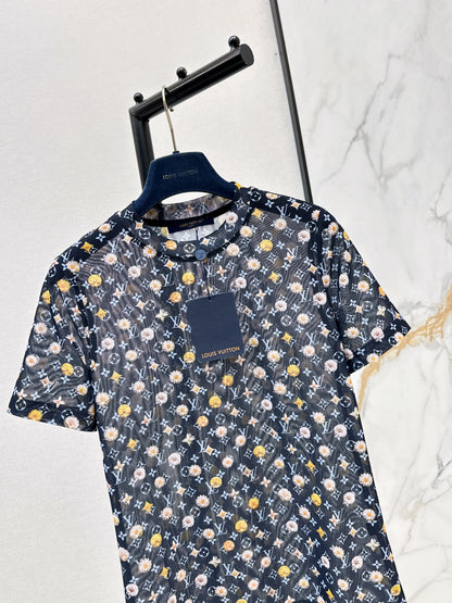 26ss Monogram mesh T-shirt