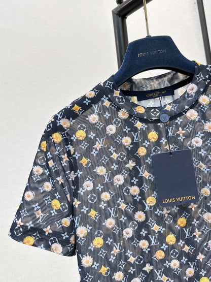26ss Monogram mesh T-shirt
