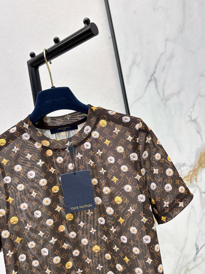 26ss Monogram mesh T-shirt