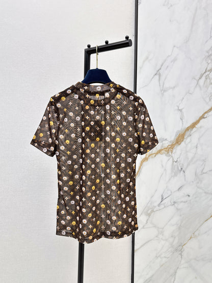 26ss Monogram mesh T-shirt