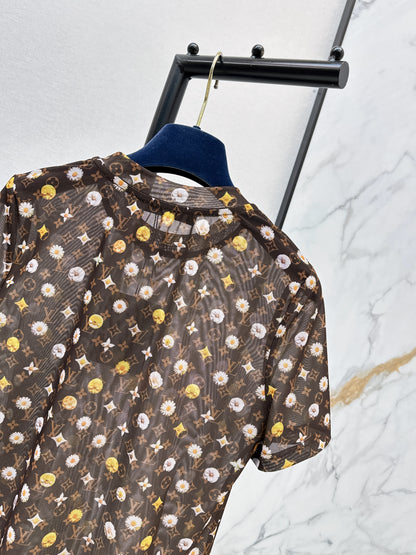 26ss Monogram mesh T-shirt