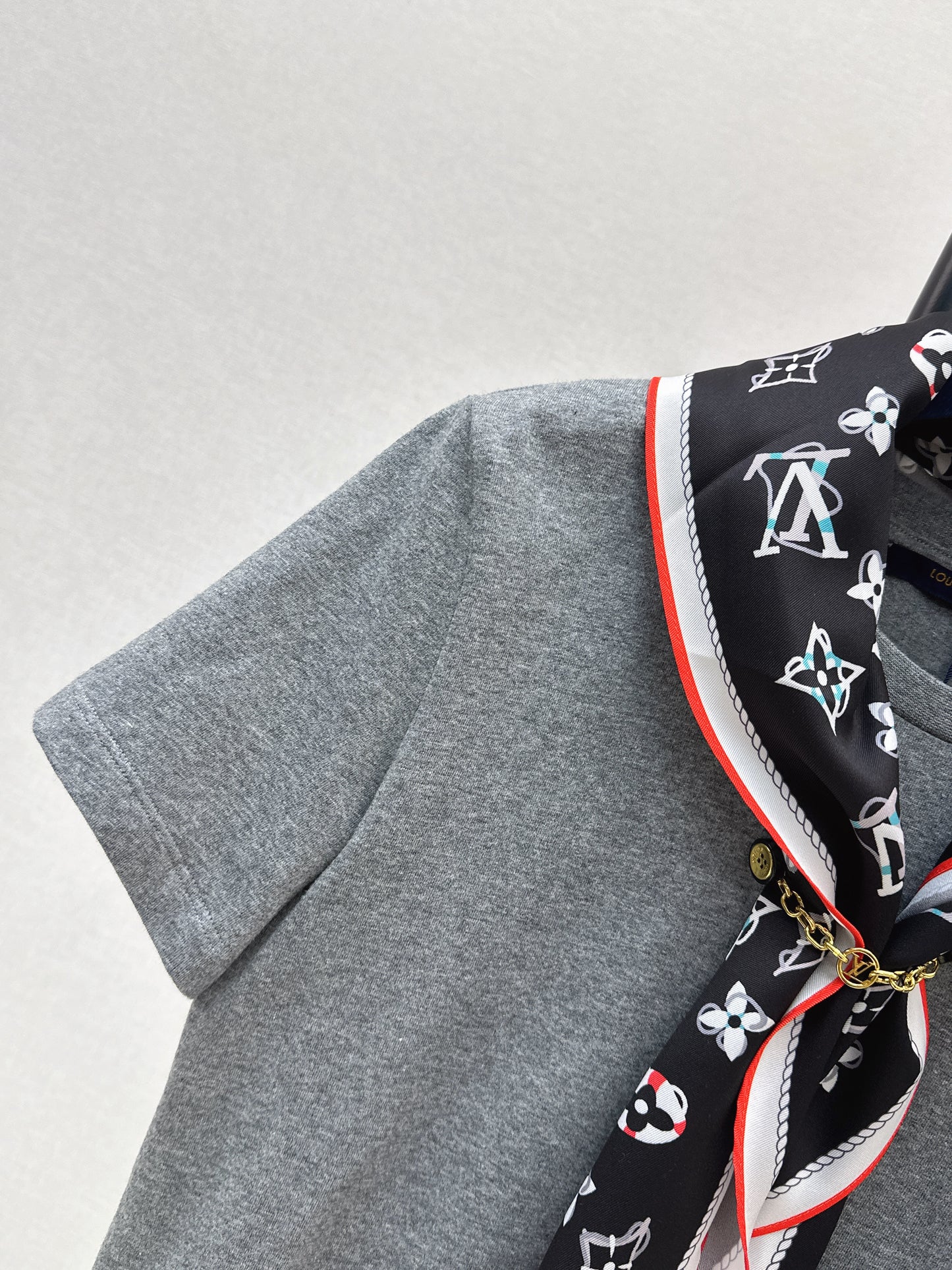 26ss Silk Scarf Short-Sleeve T-Shirt