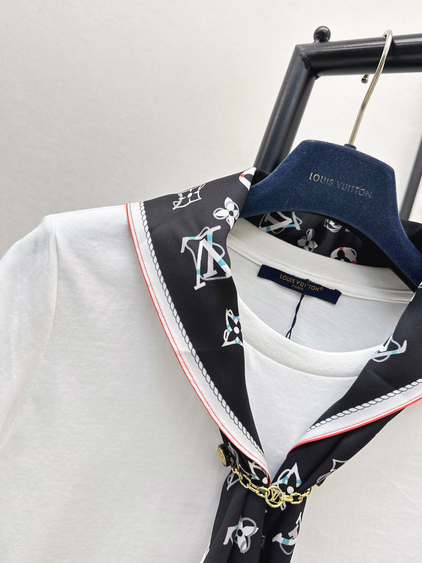 26ss Silk Scarf Short-Sleeve T-Shirt