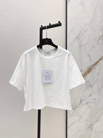 26ss Embroidered Label Loose Fit T-Shirt