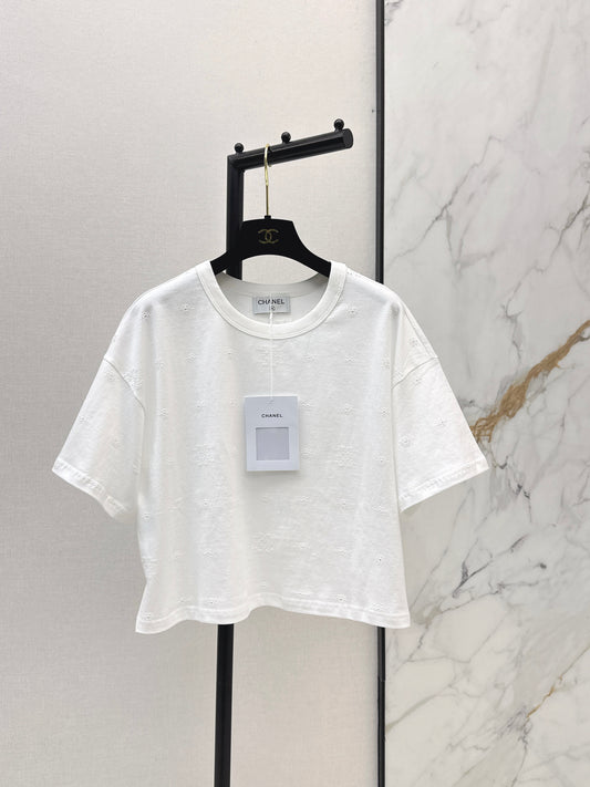 26ss Embroidered Label Loose Fit T-Shirt