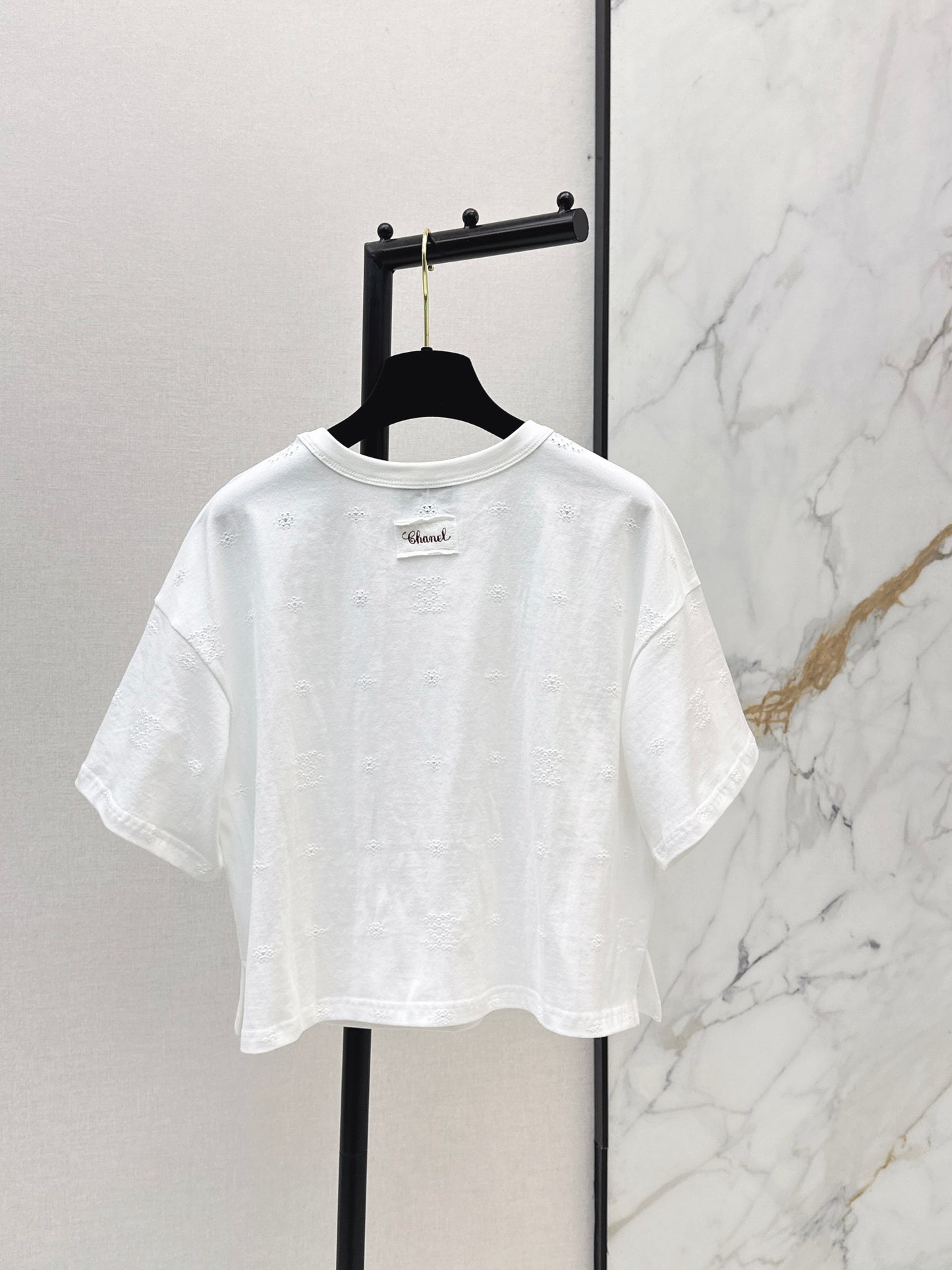 26ss Embroidered Label Loose Fit T-Shirt