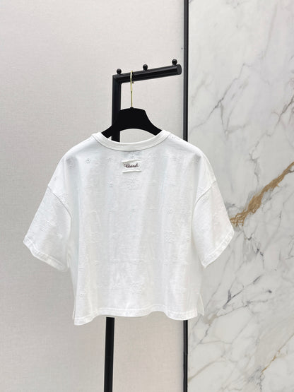 26ss Embroidered Label Loose Fit T-Shirt