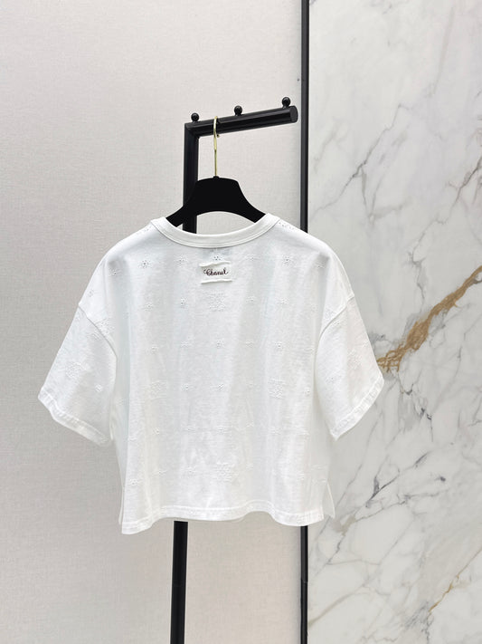 26ss Embroidered Label Loose Fit T-Shirt
