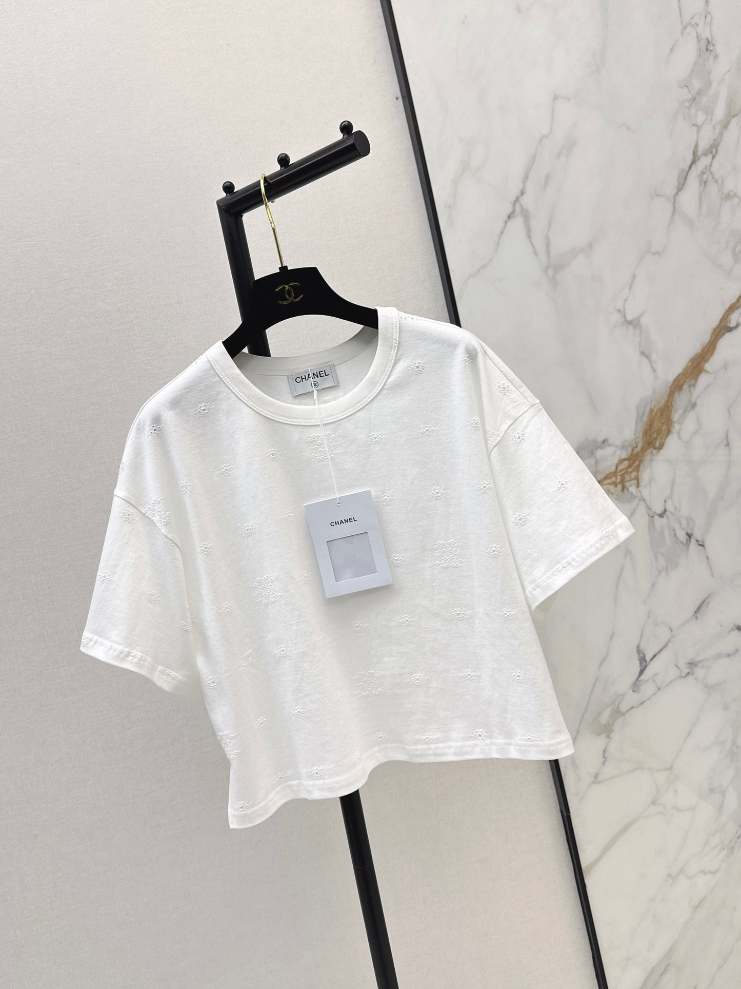 26ss Embroidered Label Loose Fit T-Shirt