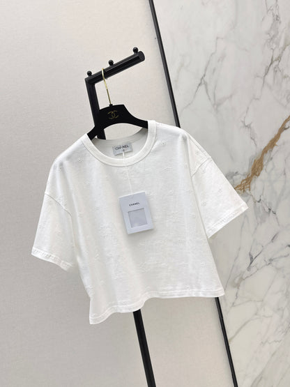 26ss Embroidered Label Loose Fit T-Shirt