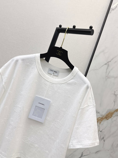 26ss Embroidered Label Loose Fit T-Shirt