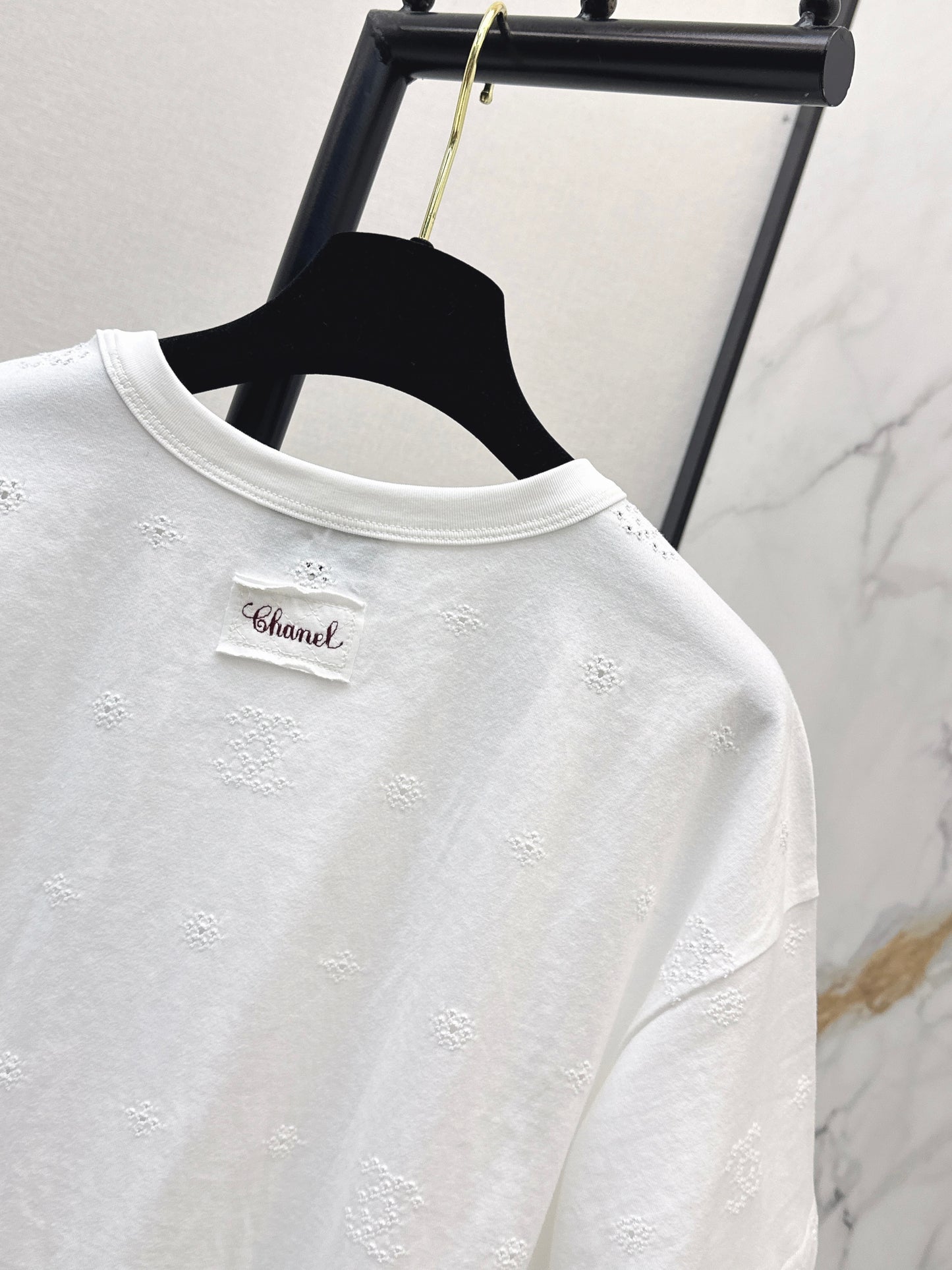 26ss Embroidered Label Loose Fit T-Shirt