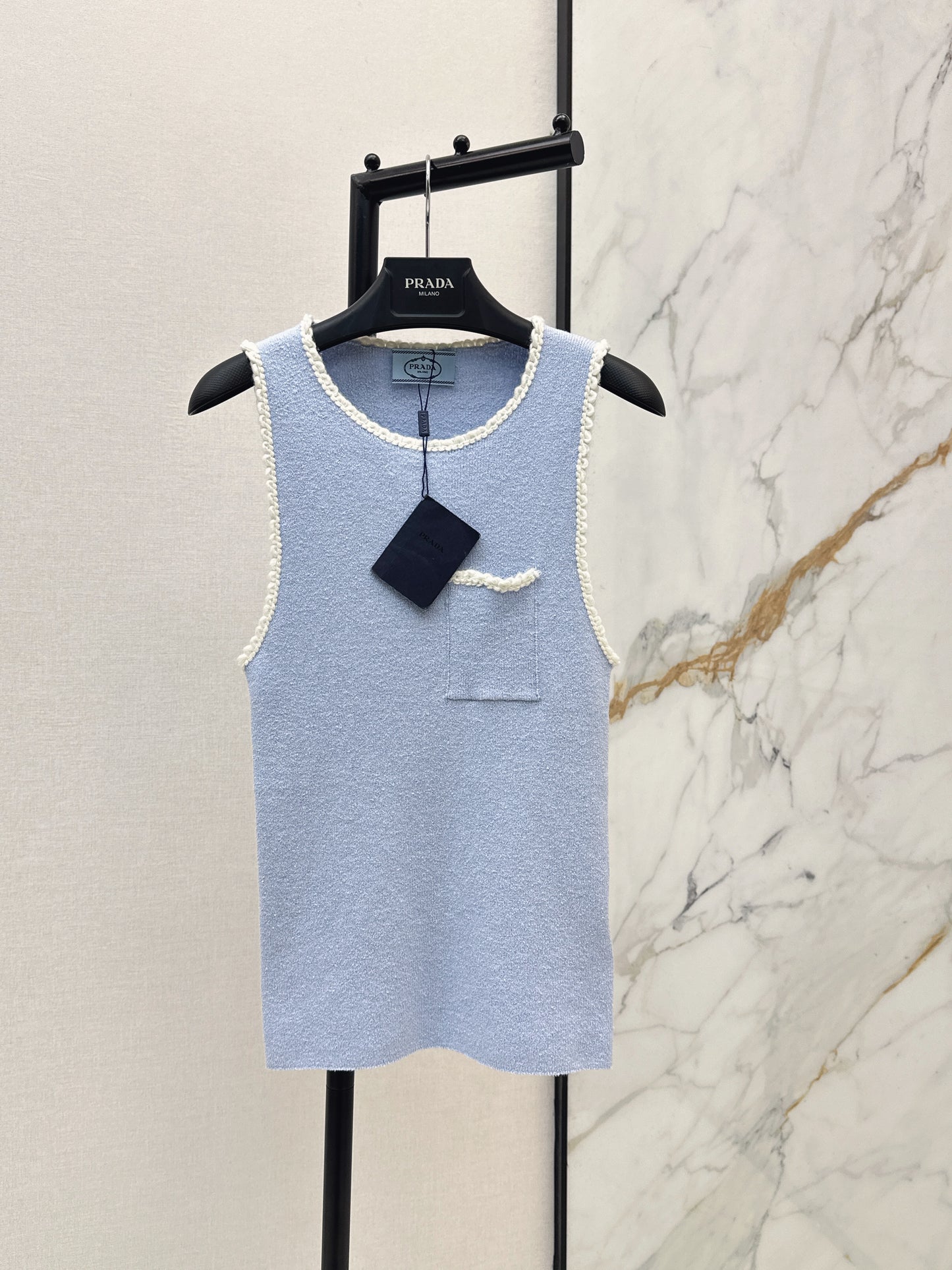 26ss Color-blocked Trim Vest