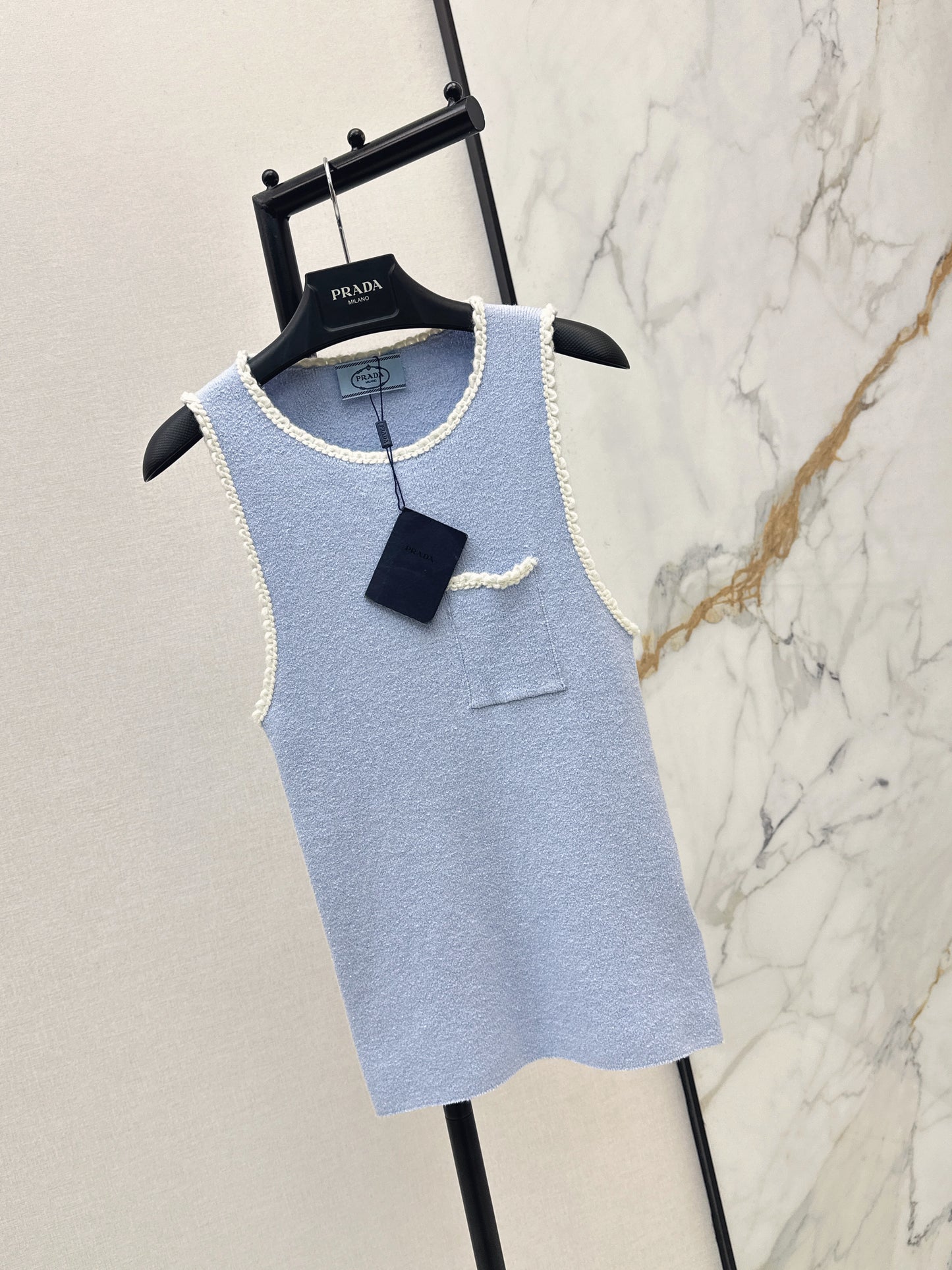 26ss Color-blocked Trim Vest
